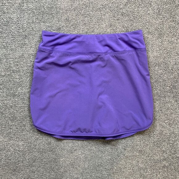 Lucy Skort Women XS Extra Small Purple Navy Reflective Curved Hem Stretch Panel - Picture 2 of 11